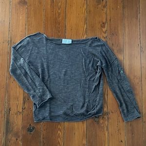 Zadig and Voltaire charcoal gray cotton/Linen sweater Size S